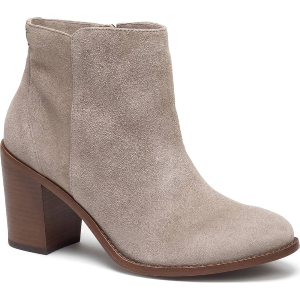 🌺TRASK Tinsley Bootie Boots in Light Grey Suede
